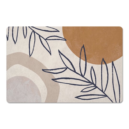Mid Mod Arch Leaves Floor Mat